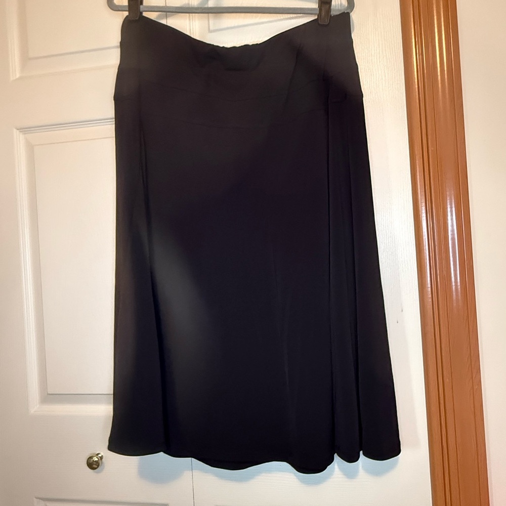 Roz & Ali Elegant Black A-Line Skirt - 2X